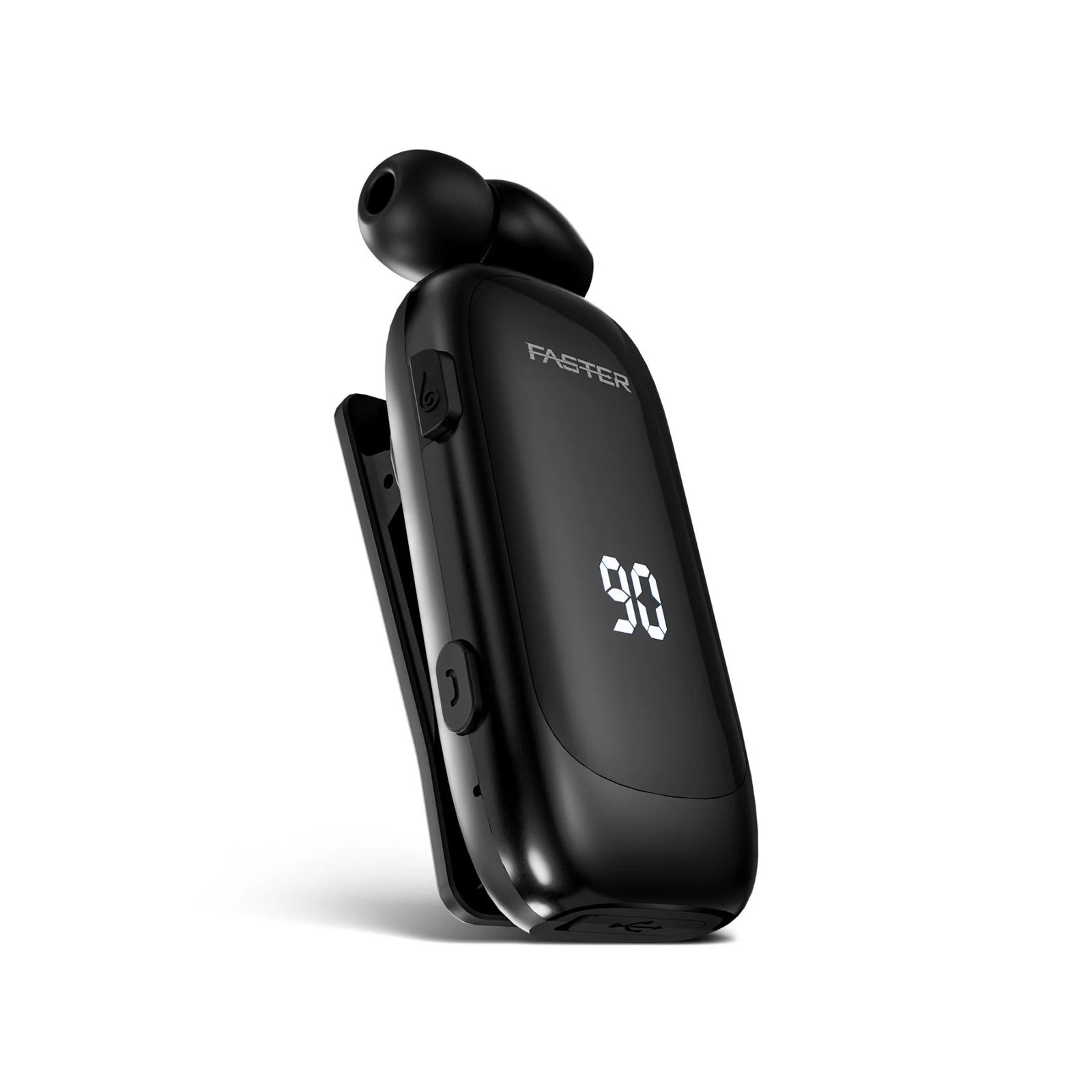 FASTER Mono Clip R12 Pro Bluetooth Handsfree - Black