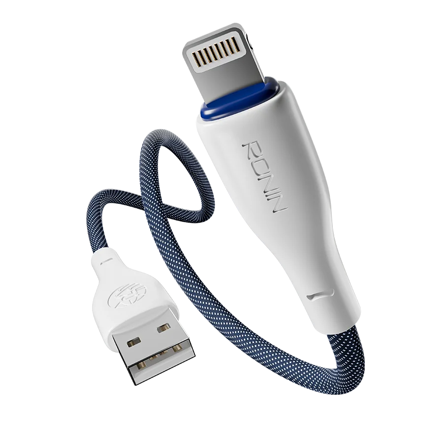 Ronin Flexin Mini R-2055 Cable — iPhone (Lightning) — genuine RONIN charging cable available in Pakistan at ZippKart