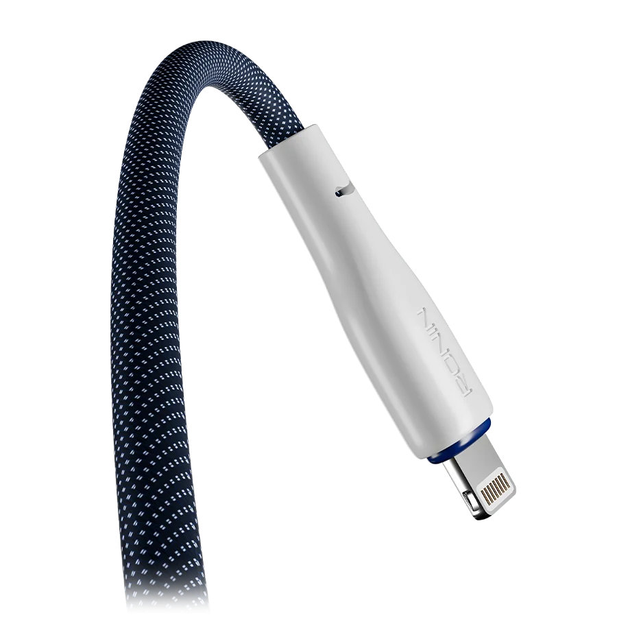 Ronin Flexin Mini R-2055 Cable — iPhone (Lightning) — genuine RONIN charging cable available in Pakistan at ZippKart