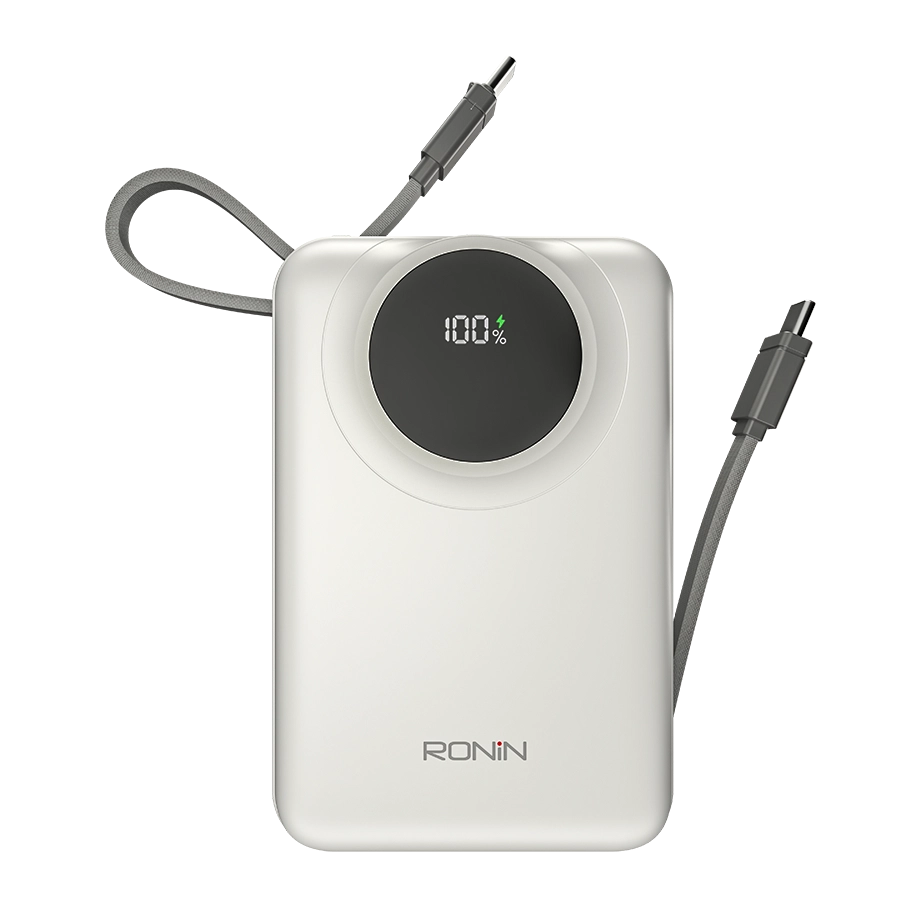 Ronin Megawatt R-4055 Power Bank — 30000mAh - White