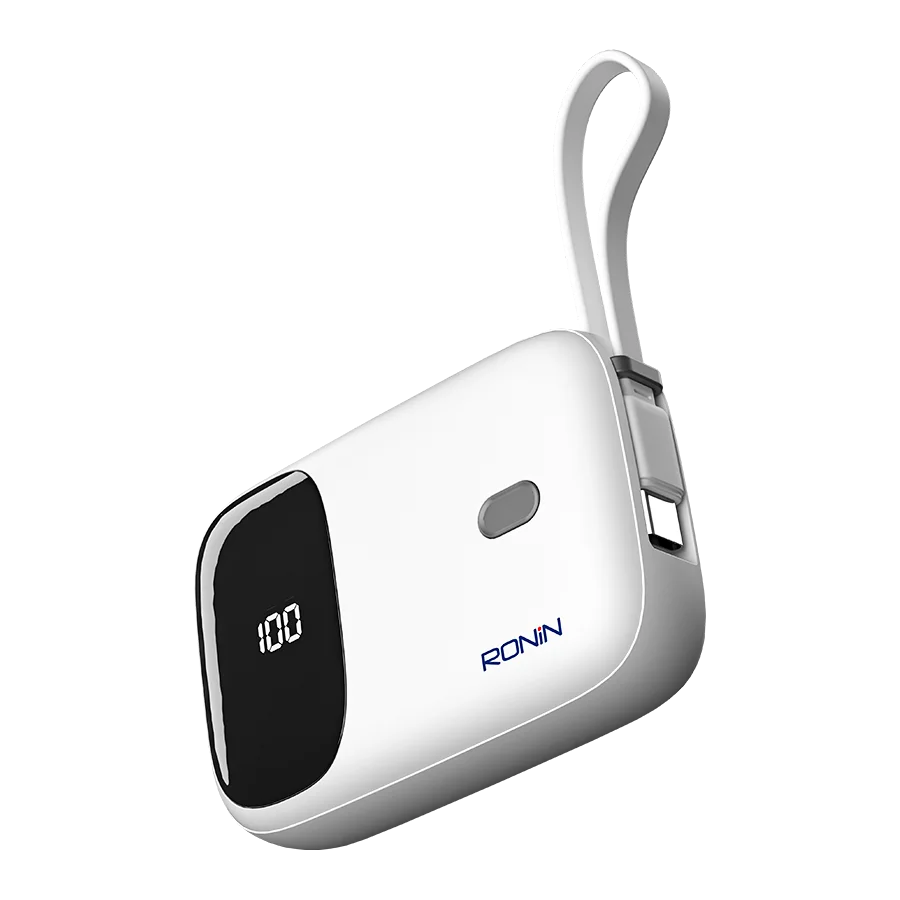 Ronin Neutron R-4030 Power Bank — Mini, 10000mAh - White