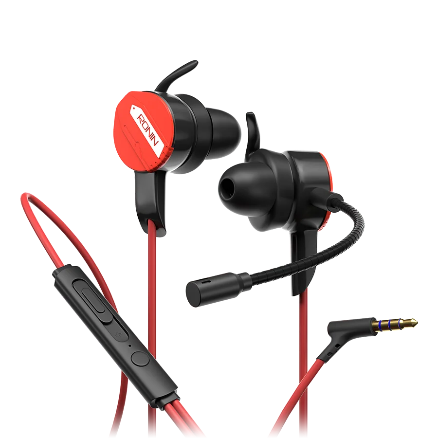 Ronin R-007 Gamerz Handsfree — 3.5mm AUX - Red