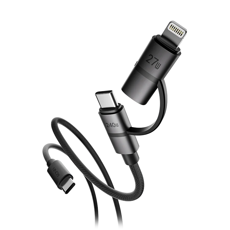 Ronin R-2020 Cable — 2-in-1 — genuine RONIN charging cable available in Pakistan at ZippKart