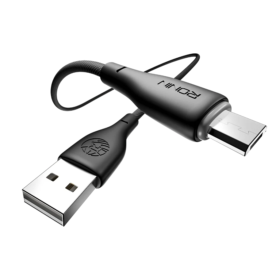 Ronin R-2030 Cable — Android (Micro USB) — genuine RONIN charging cable available in Pakistan at ZippKart