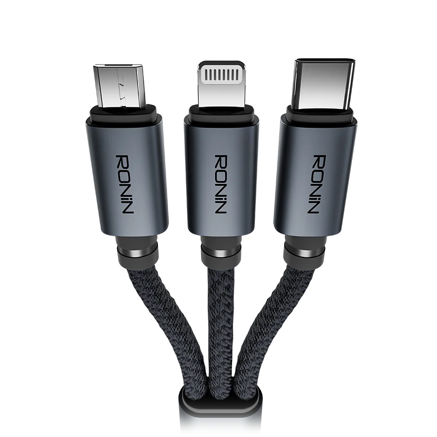 Ronin Smash R-2015 Cable — 3-in-1 — genuine RONIN charging cable available in Pakistan at ZippKart