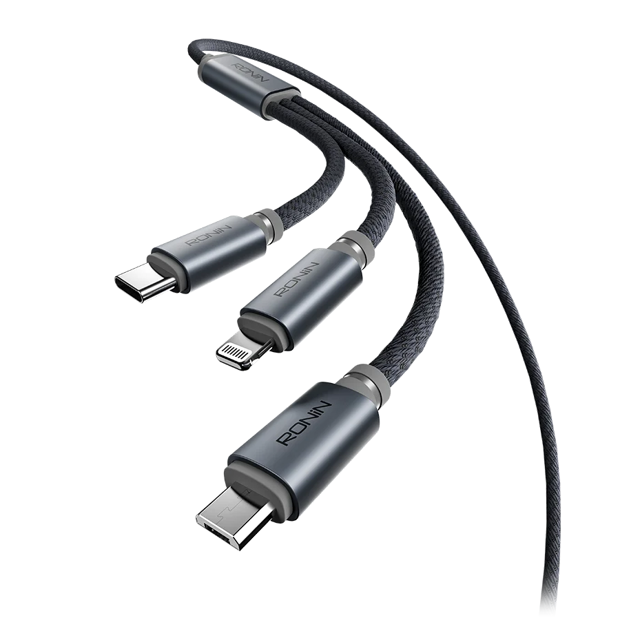 Ronin Smash R-2015 Cable — 3-in-1 — genuine RONIN charging cable available in Pakistan at ZippKart