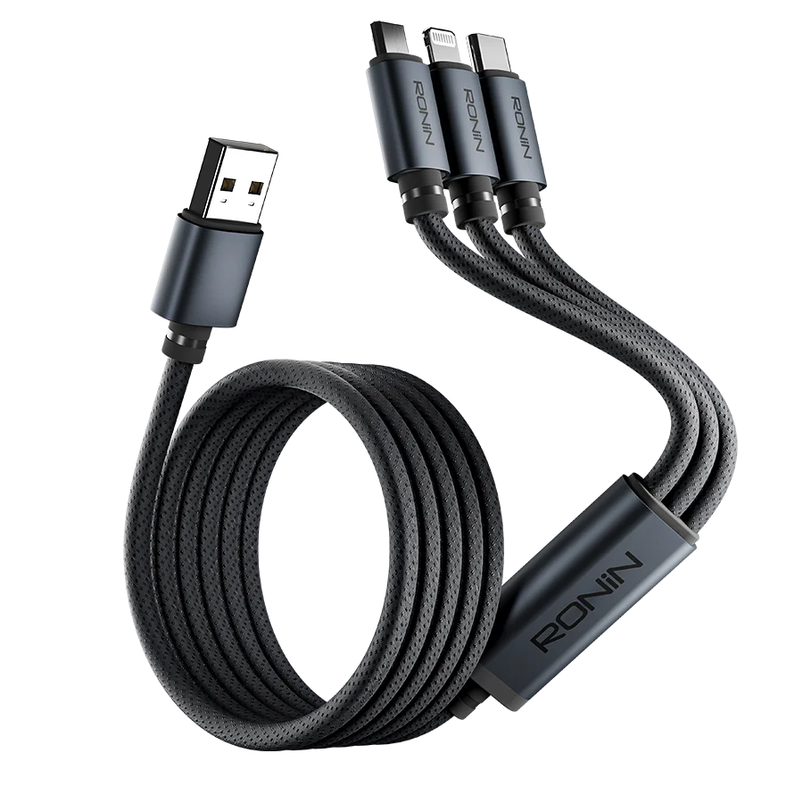 Ronin Smash R-2015 Cable — 3-in-1 — genuine RONIN charging cable available in Pakistan at ZippKart