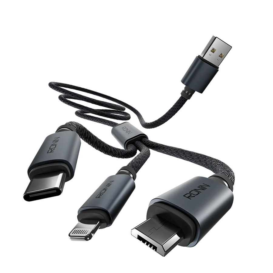 Ronin Smash R-2015 Cable — 3-in-1 — genuine RONIN charging cable available in Pakistan at ZippKart